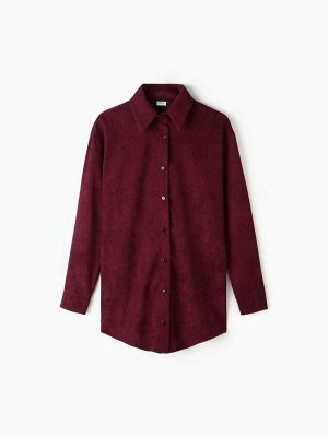 Рубашка женская MINAKU: Velvet Collection, бордовый