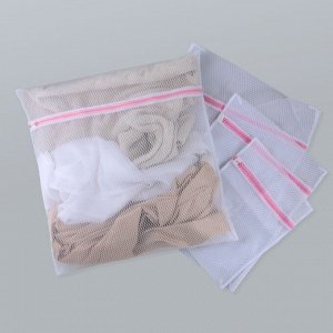Набор мешков для стирки белья  , 4 шт, цвет белый 4439031