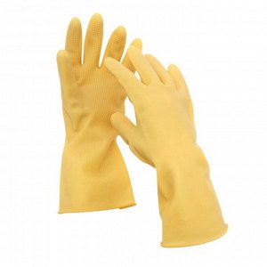 Перчатки хозяйственные резиновые Komfi «Сверхпрочные», размер М, 97 гр, цвет жёлтый
