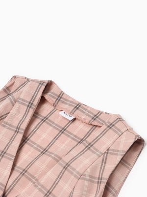 Жилет женский MINAKU: Casual Collection, клетка розовый