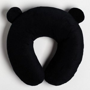 Детская подушка для путешествий "Котик", цвет черный