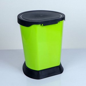 Ведро для мусора с педалью 10 л, цвет оливковый