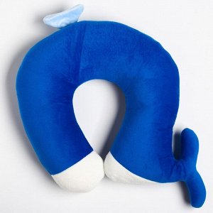 Крошка Я Детская подушка для путешествий «Кит», цвет синий