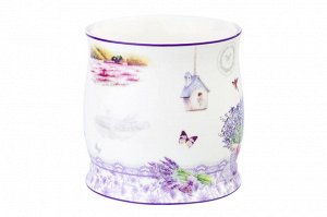 Кружка 350 мл "Лаванда" из NEW BONE CHINA, 11,5x8,5 см