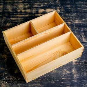 Ящик деревянный 34.5*30*10 см подарочный комодик
