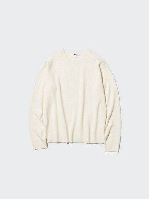 UNIQLO - кашемировый свитер с круглым вырезом
