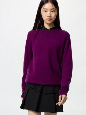 UNIQLO - кашемировый свитер с круглым вырезом