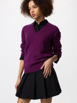 UNIQLO - кашемировый свитер с V-образным вырезом