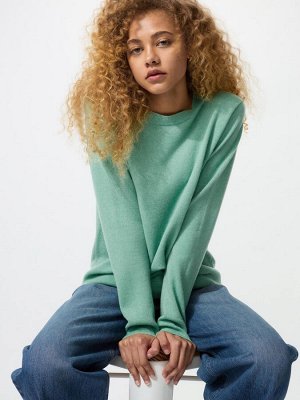 UNIQLO - кашемировый свитер с круглым вырезом