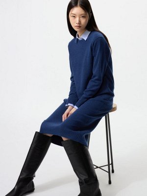 UNIQLO - теплое мягкое платье из пряжи суфле