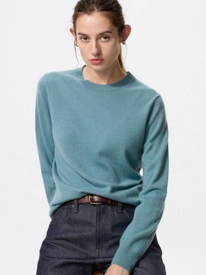 UNIQLO - кашемировый свитер с круглым вырезом
