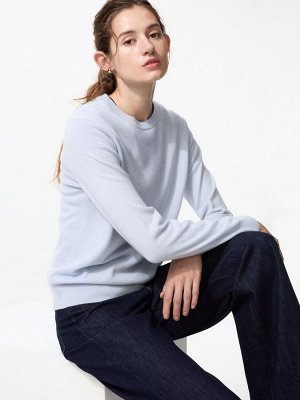 UNIQLO - кашемировый свитер с круглым вырезом