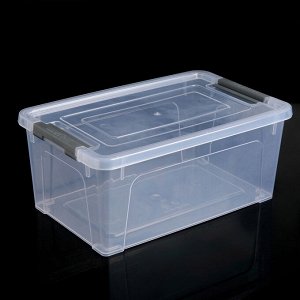 Контейнер для хранения с крышкой Smart Box, 2,5 л, 24,5х15,5х10 см, цвет прозрачно-бирюзовый