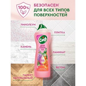 NEW ! Cif Сиф гель-концентрат средство для мытья пола Антипыль Садовые цветы и грейпфрут 750 мл