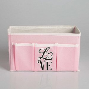 Короб для хранения Love,с 3 карманами
