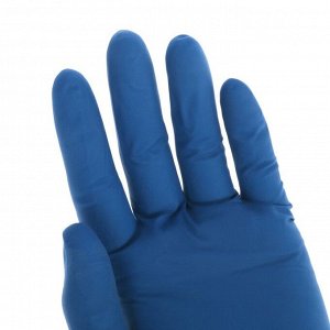 Перчатки латексные неопудренные, размер S, 50 шт/уп, цвет синий