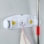 Держатель для швабр и мётел с крючками 30 ? 10 ? 5 см, цвет МИКС