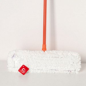 Швабра для мытья пола плоская Доляна, насадка из микрофибры 42×12 см, телескопическая ручка 78-130 см, цвет МИКС