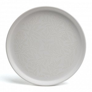 Обеденный сервиз из керамики Choice White с рельефным цветочным декором на 4 персоны, 1 шт.