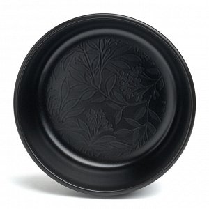 Обеденный набор керамической посуды Bronco Choice Black с рельефным цветочным орнаментом, 1 шт.