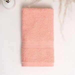 Полотенце махровое 40х70см, персик, 440г/м, хл100%