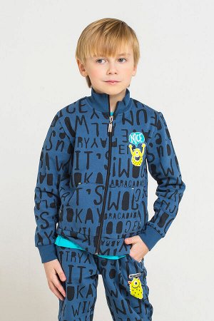 Куртка для мальчика Crockid К 300747 темно-джинсовый, буквы к1241
