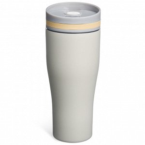 Термокружка AGNESS Coffee-To-Go 360 мл, вакуумная 18/10, медная прослойка, кнопка-стоппер