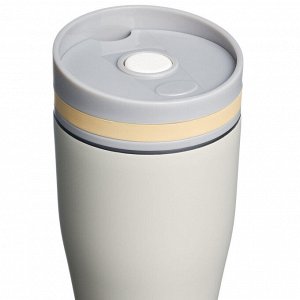 Термокружка AGNESS Coffee-To-Go 360 мл, вакуумная 18/10, медная прослойка, кнопка-стоппер