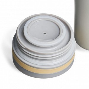 Термокружка AGNESS Coffee-To-Go 360 мл, вакуумная 18/10, медная прослойка, кнопка-стоппер