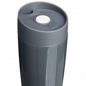 Термокружка AGNESS Capybara 360 мл — вакуумная нерж. сталь 18/10, медная изоляция, крышка с кнопкой