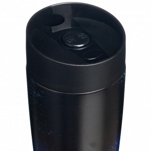 Термокружка AGNESS «Волк» 360 мл — нержавеющая сталь 18/10, вакуумная изоляция, кнопка-стоппер