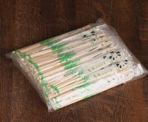 Палочки бамбуковые с зубочисткой "Панда", 100 пар