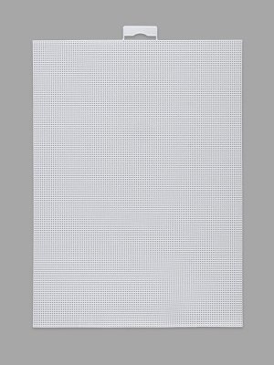Канва для вышивания №14, пластиковая, 21x28 см, белая