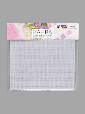 Канва для вышивания, №14, 30x20 см, белая