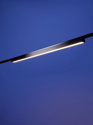Трековый светильник FTL-002, серия Flat, 20 Вт, 48 В, 3000К, IP20, 600 мм, чёрный, свечение тёплое белое