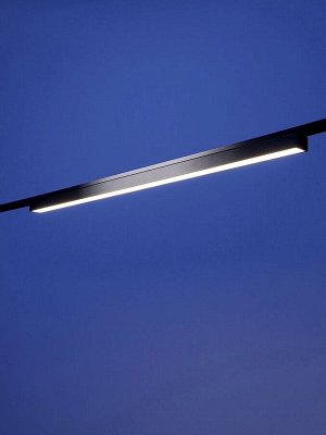 Трековый светильник FTL-002, серия Flat, 20 Вт, 48 В, 4000К, IP20, 600 мм, чёрный, свечение нейтральное белое