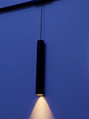 Трековый светильник FTL-008, серия Flat, 5 Вт, 48 В, 3000К, IP20, 300 мм, чёрный, свечение тёплое белое
