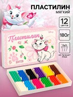 Пластилин 12 цветов 180 г «Мари», Коты-аристократы