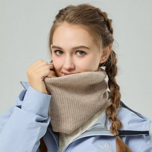 Шарф - воротник двухслойный, теплый, вязаный