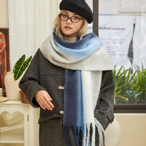 Зимний теплый шарф-палантин, 220 х 43 см