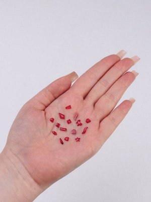 Фигурки для декора, объёмные, полупрозрачные, темно-розовые