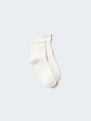 UNIQLO Heattech - женские термо-носки с рюшами
