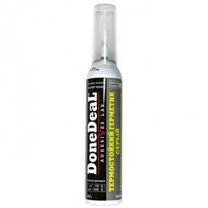 Герметик-прокладка DoneDeal RTV Gray Silicone Gasket Maker, силиконовый, термостойкий (до +345°C), серый, баллон 226г, арт. DD6735