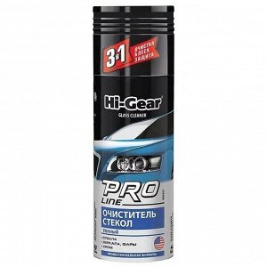 Очиститель стёкол и зеркал Hi-Gear Pro Line Glass Cleaner, пенный, от различных загрязнений и следов насекомых, аэрозоль 350мл, арт. HG5623