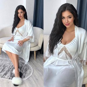 Комплект сорочка и халат женский, код 7341376