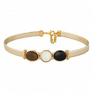Чокер mother mosaic/black agate/tiger eye Possebon