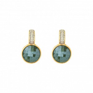 Серьги pearl green quartz Possebon