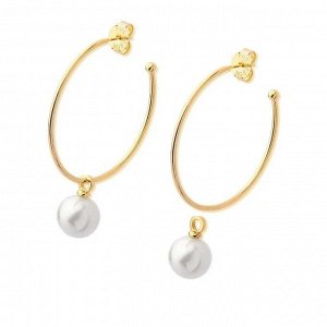 Классические серьги White Pearl Possebon