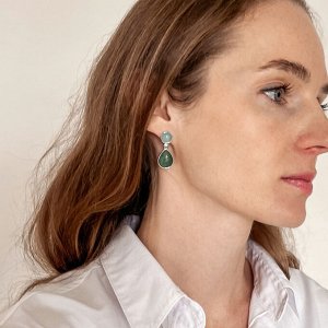 Серьги Azul, Q. Verde Possebon