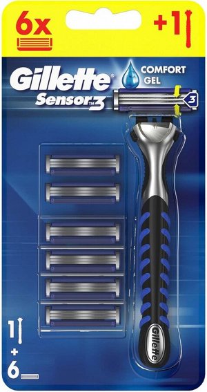 Бритвенный станок Gillette Sensor3 с 6 сменными кассетами
